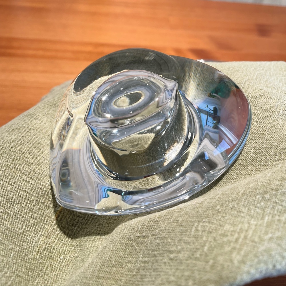 Amour Heart Shaped Crystal Votive Tealight Candle Holders Set of 2 Glass Love - Picture 14 of 16